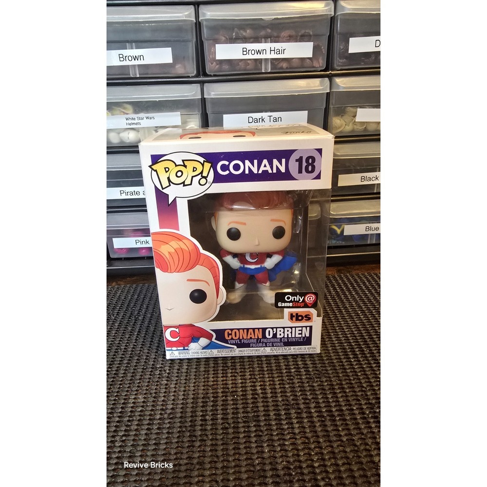 Funko Pop! Conan O'Brien Superhero #18 GameStop Exclusive Vaulted Brand New Grea